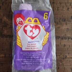 TY Teenie Beanie Babies "Happy" #6 McDonalds Happy Meal Toy